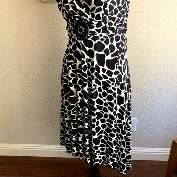VTG 90s Black and white Print Summer Dress - Picture 6 of 10